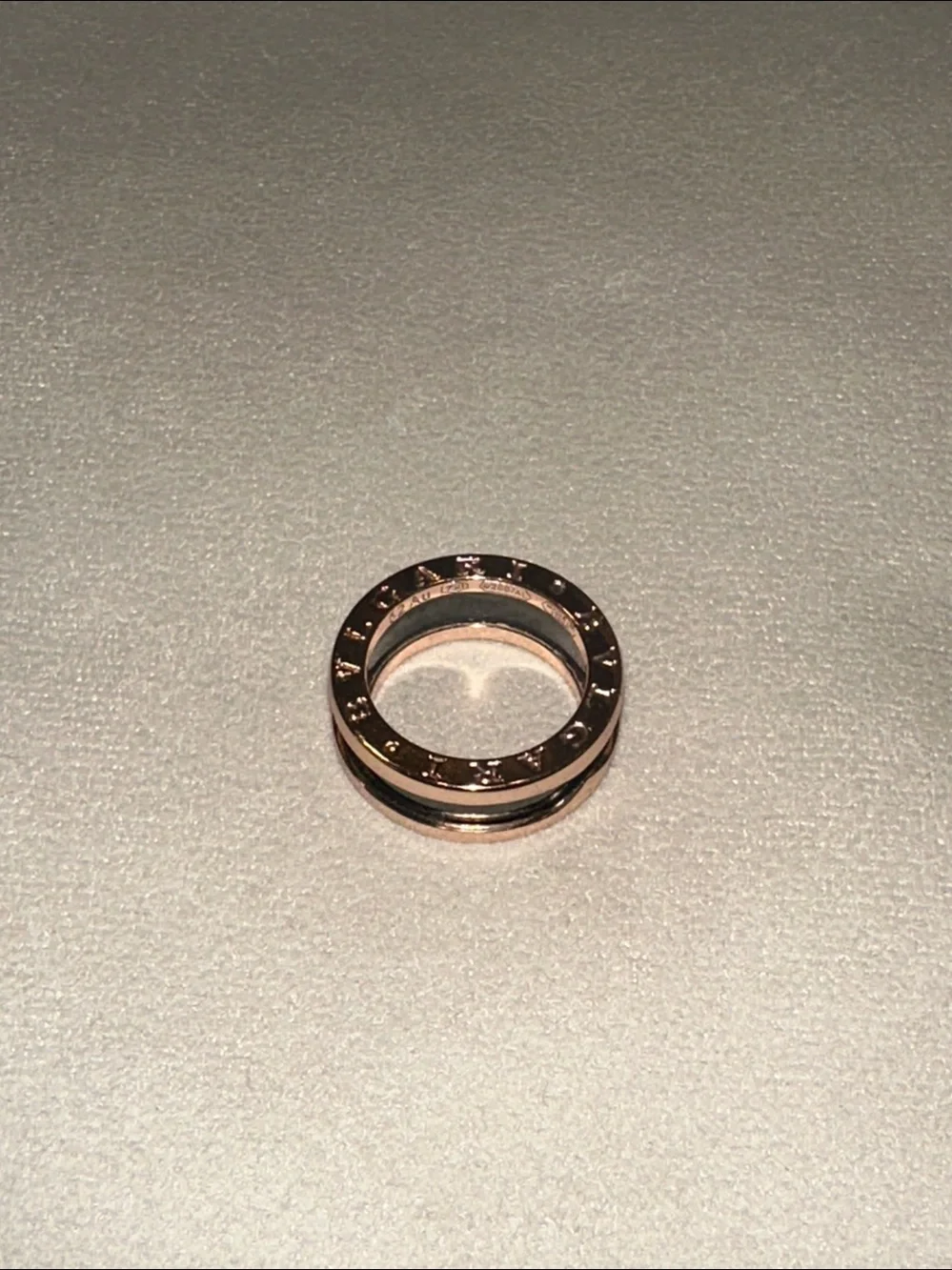 Designer Inspired Double Band Rose Gold Tone Ring - Sleek Stacked Design Sz 5.5
